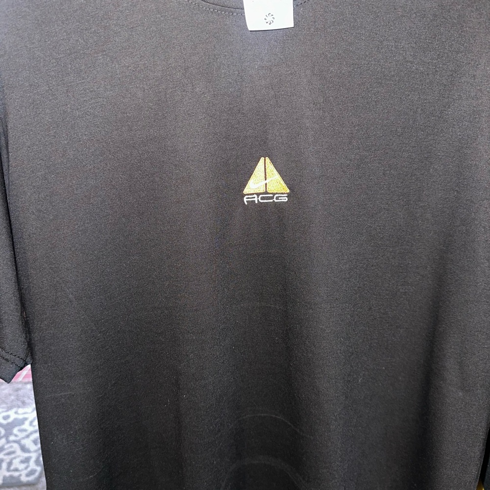 Nike ACG Black T-Shirt with Gold Logo